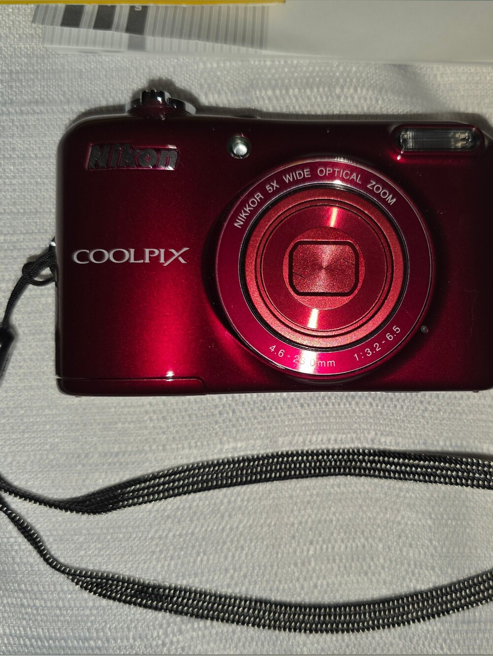 Nikon COOLPIX Compact Digital Camera in Red Metallic Finish